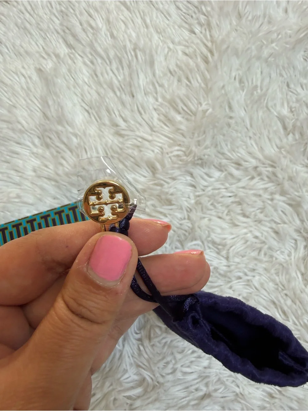 NWT Tory Burch Gold-Tone Logo Leather Bracelet